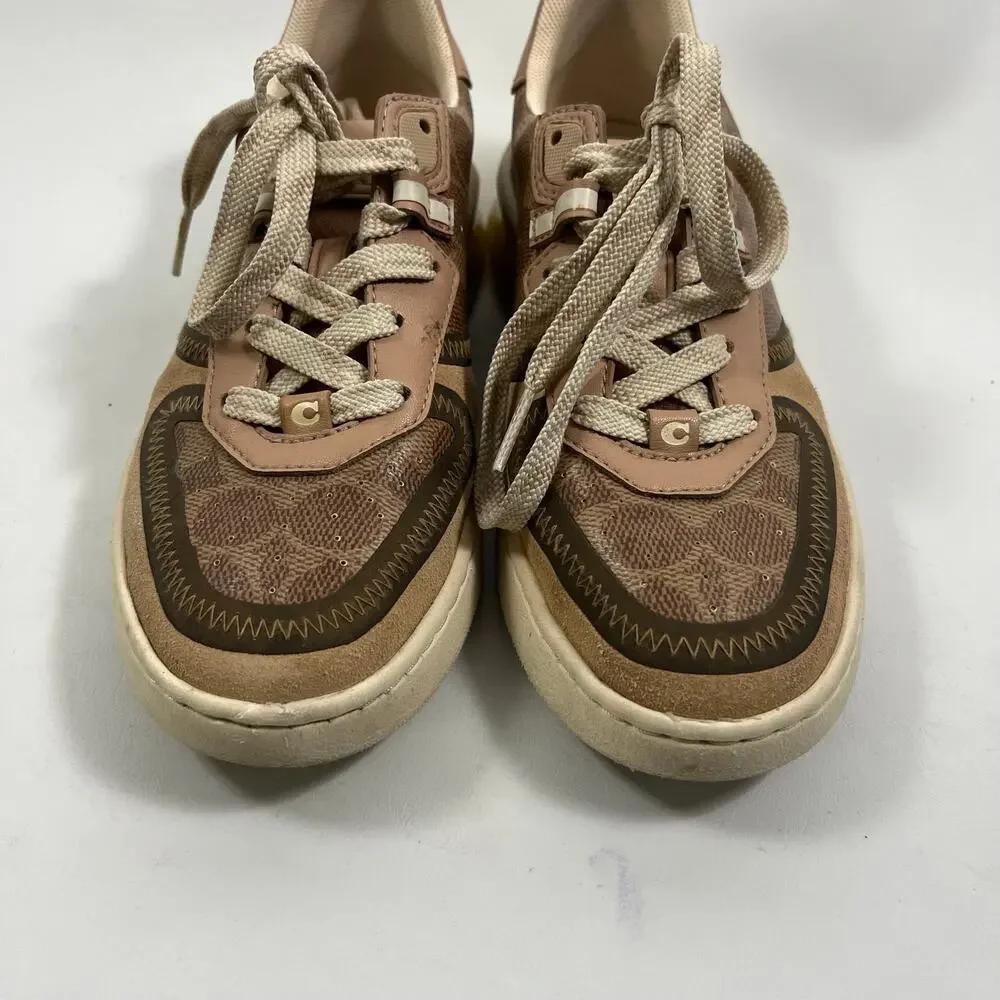 Coach Citysole Court Sneakers 6 Womens Preppy Monogram Classic Casual G5043